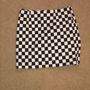 Black and white checker skirt